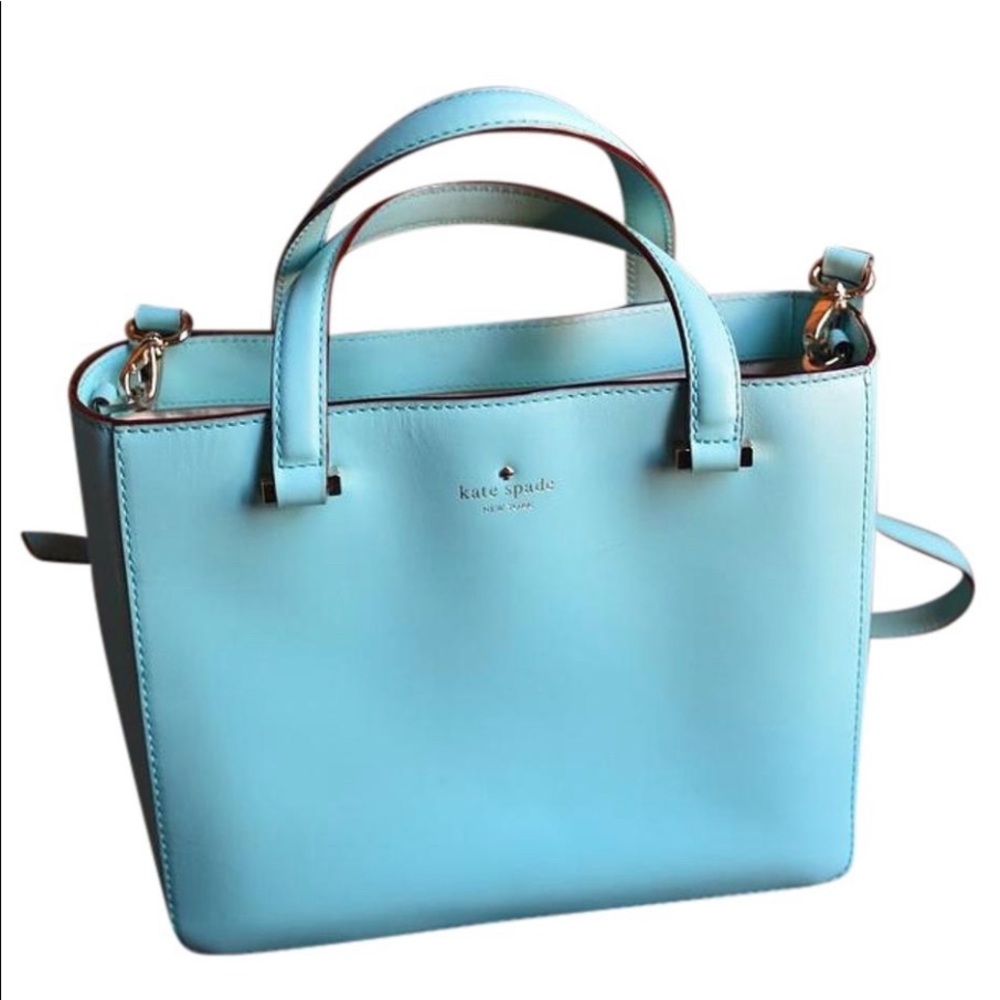 Kate Spade Ca57710 Tiffany Blue Green leather bag